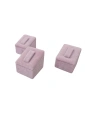 Yüzük Standı Üçlü Süet (tırnaklı) 3x3,5 cm (3 adet) Pembe
