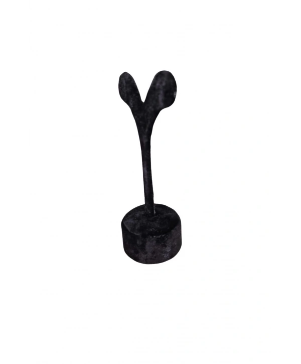 Beren Ayaklı Küpe Standı,küpe Sergileme Standı Süet Siyah (12 cm )