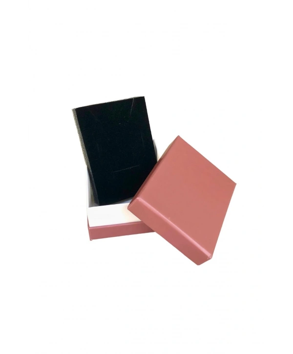 Çift Kapaklı Karton Kolye & Miniset Kutusu 20 Lı Paket (içi Süngerli) Rose