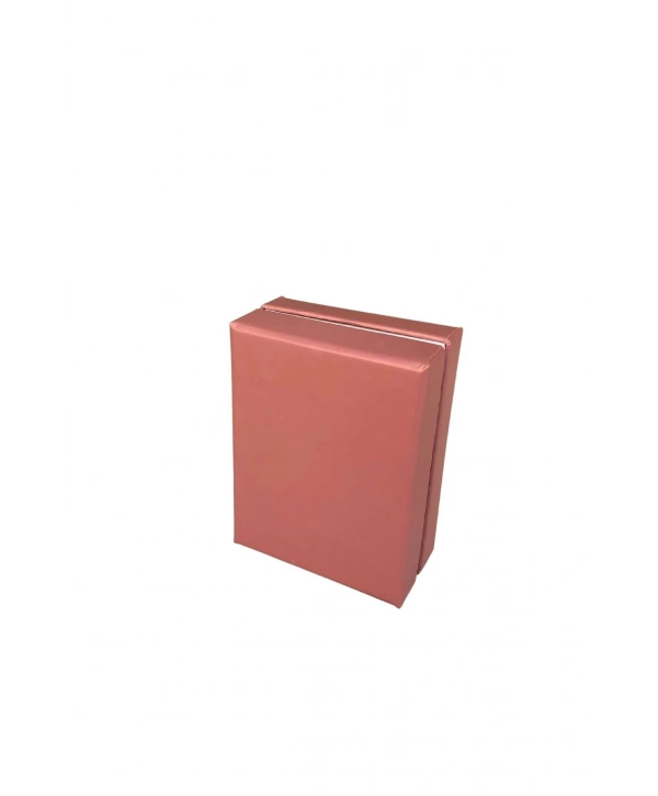 Çift Kapaklı Karton Kolye & Miniset Kutusu 20 Lı Paket (içi Süngerli) Rose