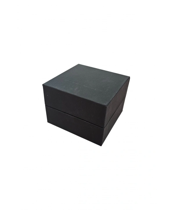 Cilt Bezi Menteşeli Aparatlı Saat Kutusu (Siyah)