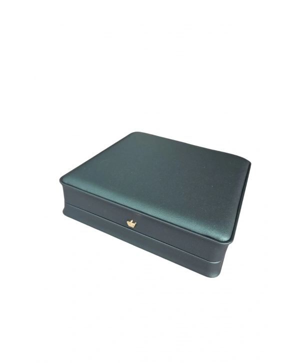 Deri Büyük Set (19X19 Cm) Kutusu Lüks (Yeşil)