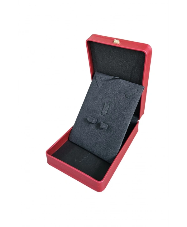 Deri Orta Boy (11X16 Cm) Mini Set Kutusu Lüks (Kırmızı)