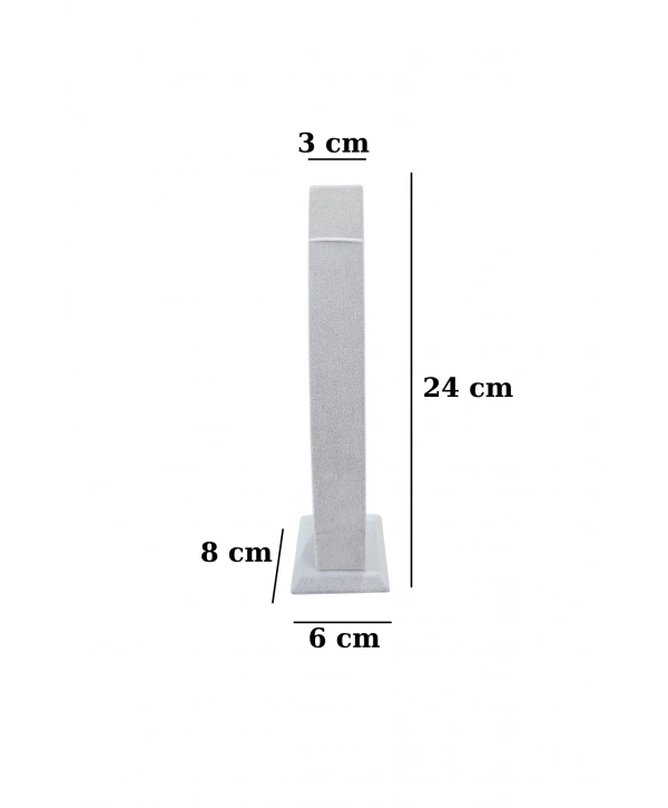 Dik Bileklik Standı Süet Tekli Lastikli Gri (24 cm)