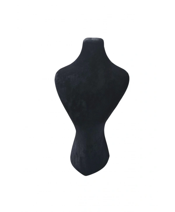 İnci Kolye & Gerdanlık Sergileme Mankeni Siyah Süet 34 Cm 3.boy