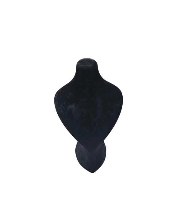 İnci Kolye & Gerdanlık Sergileme Mankeni Siyah Süet 34 Cm 3.boy