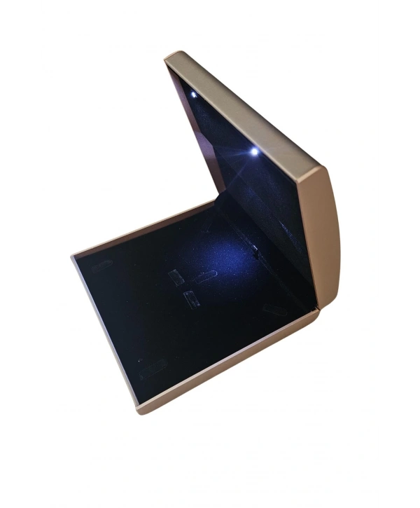 Işıklı Elegance Büyük Set Kutusu Vizon (19x19 cm)