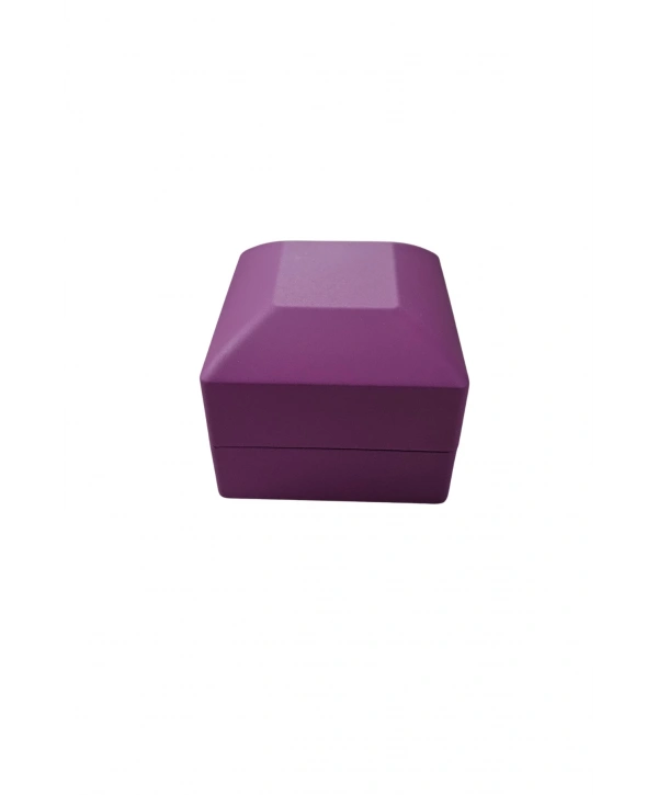 Işıklı Yüzük & Alyans Kutusu Mor