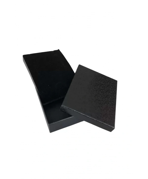 Kabartma Desenli Sert Siyah Karton Panset Kutusu 12 Lı Paket ( İçi Süngerli )