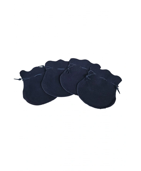 Kadife Kese Lacivert 100 Adet 11x14 Boy Takı, Altın Kesesi (ipli & Büzgülü)