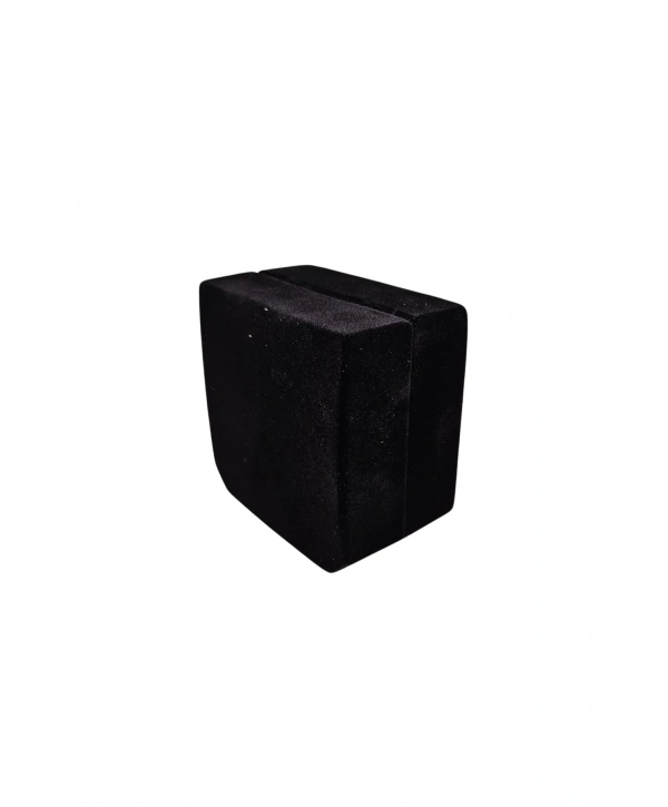 Kadife Menteşeli Saat &Bilezik Kutusu (Siyah)