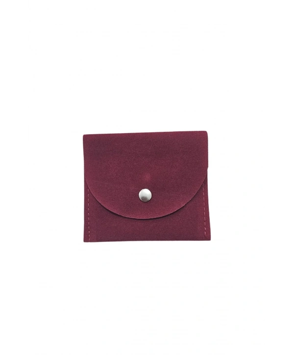 Kadife (SÜET) Zarf Kese Bordo 10 Adet 8x10 Boy Takı, Altın Kesesi (ÇITÇITLI)