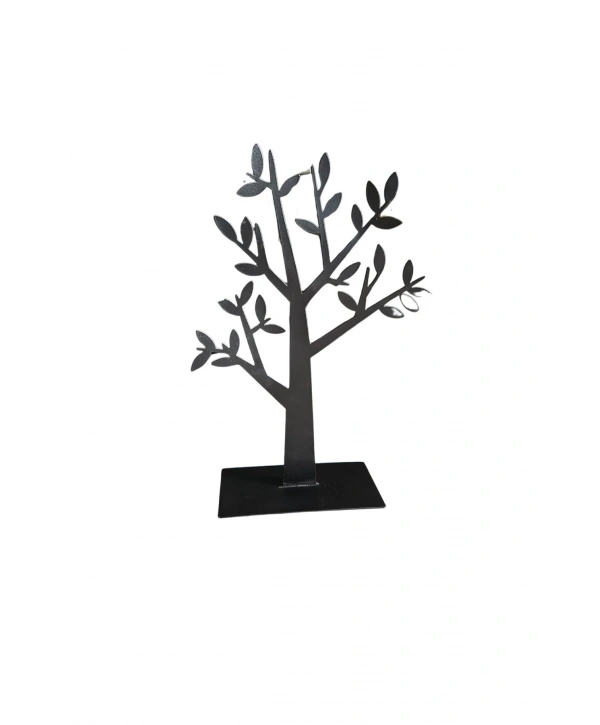 Metal Ağaç Kolye ve Zincir Standı (Siyah) Takı Düzenleme Organizatör (20 cm )