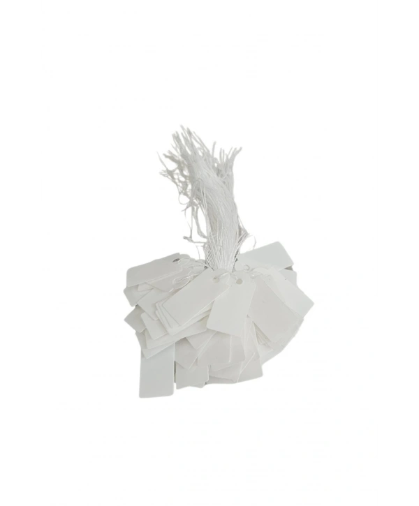 Plastik Ipli Beyaz Fiyat Etiketi 80 Li Mini Boy (1X 2 Cm )