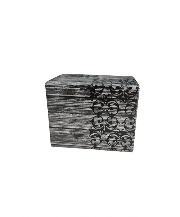 SARMAŞIK Gri Desenli Sert Karton Saat & Kelepçe Ve Bileklik Kutusu 6 Li Paket ( Içi Yastıklı)