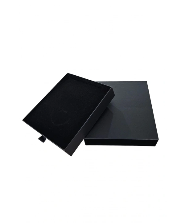 Siyah Çekmeceli Mega Kolye&set Karton Kutusu (20x22 cm) (içi Süngerli)