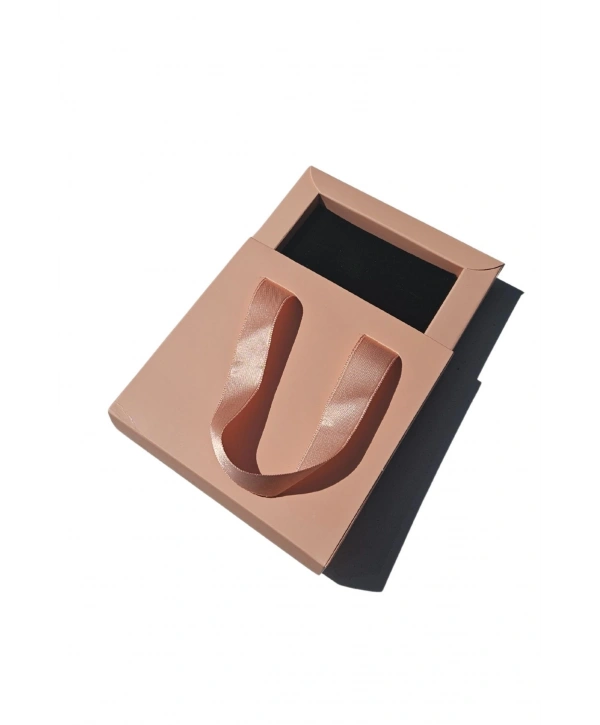 Somon 6 Adet Çekmeceli ve Çantalı Karton Kolye&Mini set Kutusu (12x12 cm )