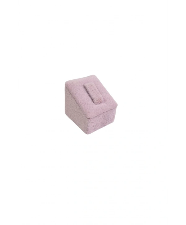 Yüzük Standı Üçlü Süet (tırnaklı) 3x3,5 cm (3 adet) Pembe