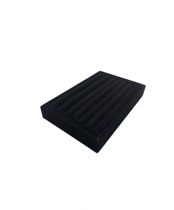 Bilezik & Bileklik & Kelepçe Siyah Süet Standı-Tablası Ve Düzenleyici 14x22 cm