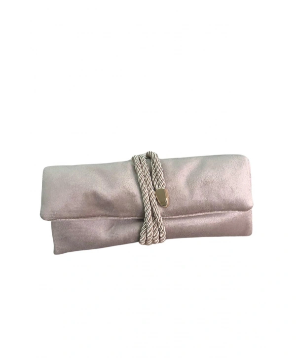 Takı,Seyahat ve Mücevher Rulosu& Düzenleyicisi Ve Çantası /Parlak Sütlü Kahve (Fermuarlı ve ipli)