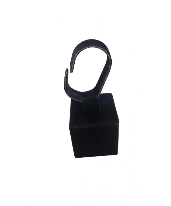 Saat&Kelepçe Ve Bilezik Standı Tekli Siyah Süet