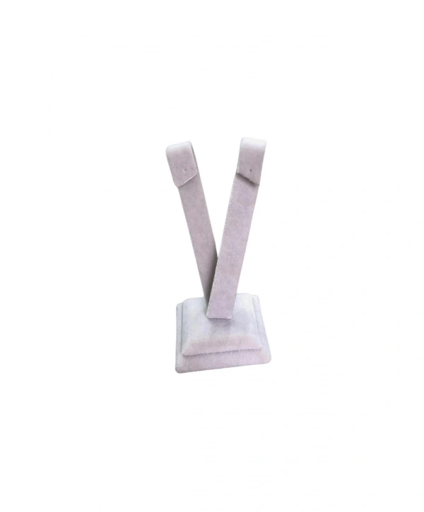 Palmiye Şeklinde Ayaklı Küpe Standı,küpe Sergileme Standı Süet Krem