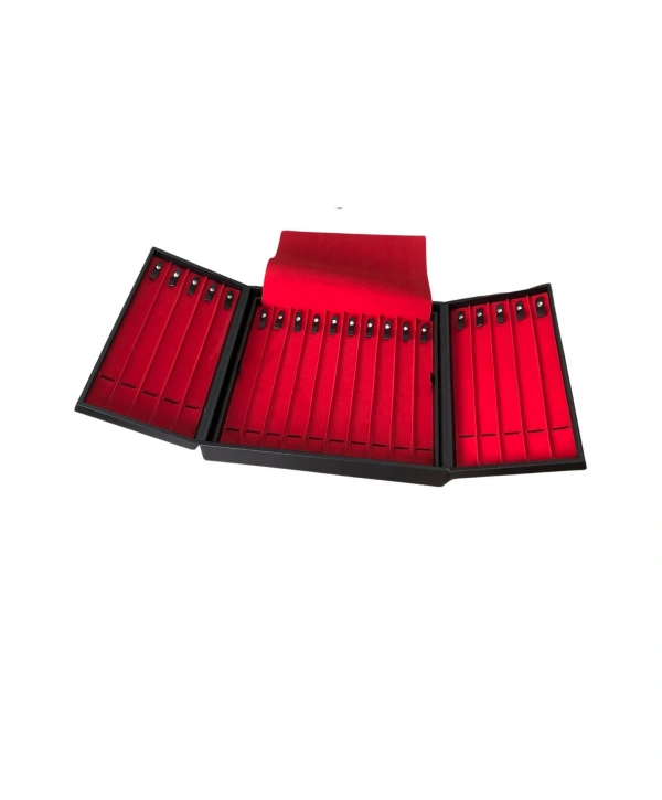 31li Tesbih (Ahşap Kasa) Siyah Deri kuluplu Çanta 35x38 cm