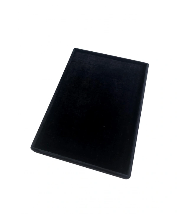 Yüzük Standı-tablası 140 lı  Batırmalı Siyah süet 25x35