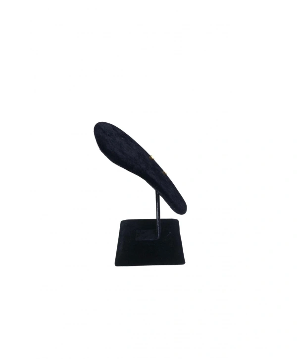 Süet (Siyah) Kulak Şeklinde Ayaklı Küpe Standı,küpe Sergileme Standı,takı Organizatör