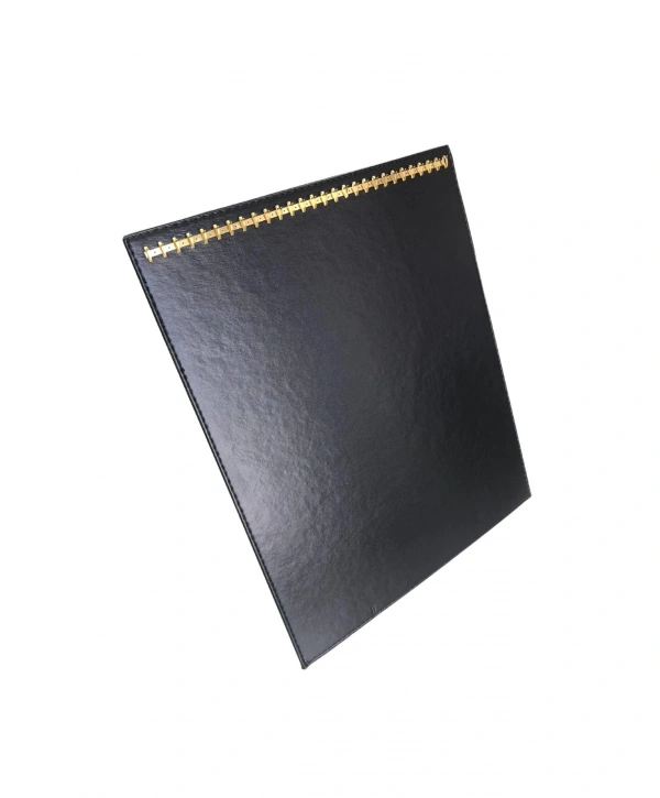 Ayaklı Kolye Zincir & Kolye Standı (28 Lİ)Siyah deri (32x40 cm)