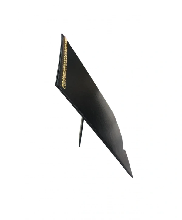 Ayaklı Kolye Zincir & Kolye Standı (28 Lİ)Siyah deri (32x40 cm)