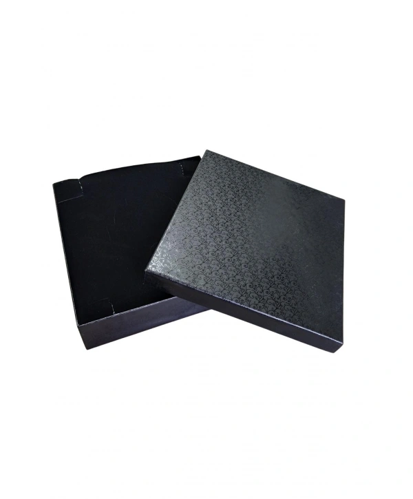 Büyük Set Kutusu Karton Kabartma Desenli Sert  (17x20 Cm) (içi Süngerli)