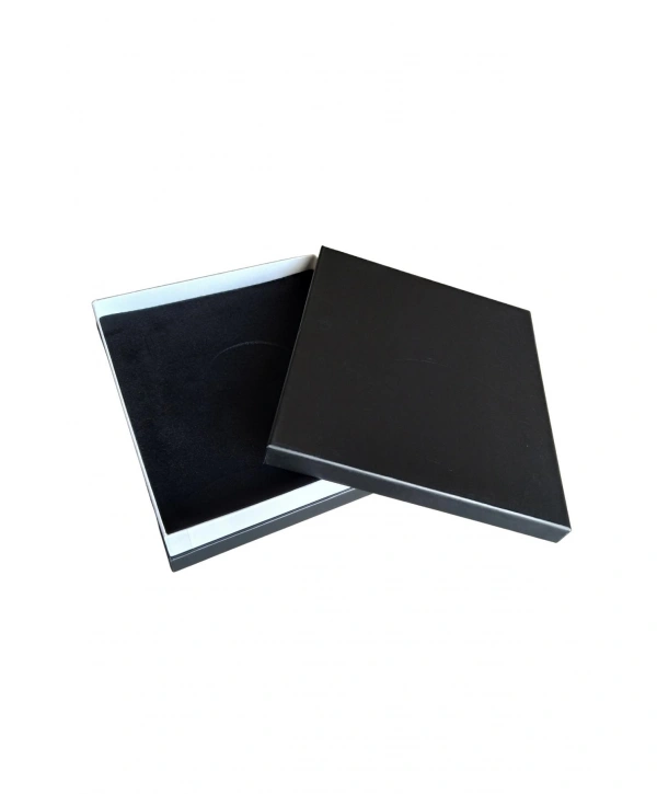 Büyük Set Kutusu Karton  Mat Siyah (18x21 cm)  (içi Süngerli)