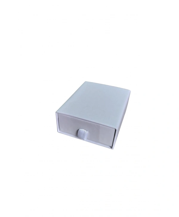 Beyaz Çekmeceli Kolye&Set Karton Kutu 12 Li Paket (İçi Süngerli)