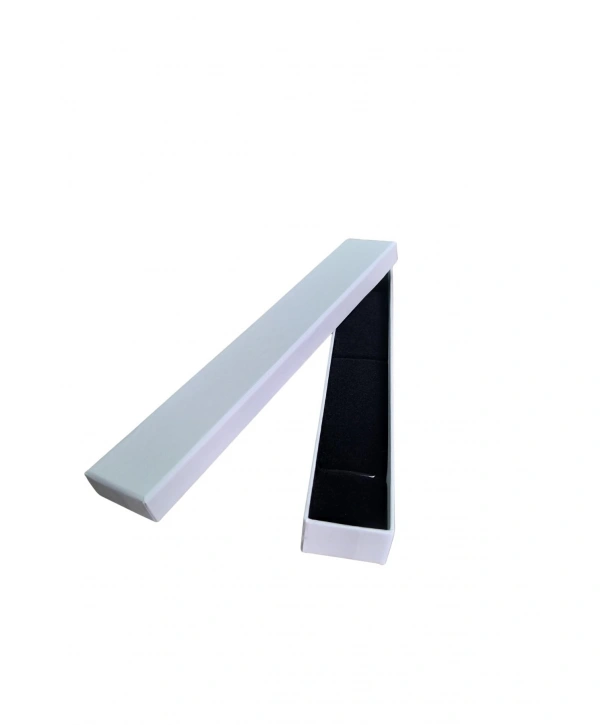 Sert Beyaz Karton Bileklik& Tesbih Kutusu 25 Li Paket( İçi Süngerli )