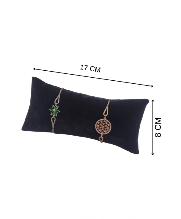 Süet Orta Boy Yastık Düzenleyici Siyah Bileklik & Saat Ve Kelepçe 8X17 Cm