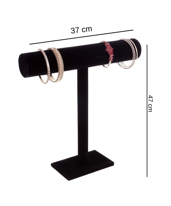 Uzun T Tesbih Ve Kolye Standı Siyah