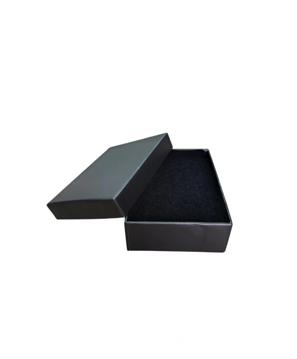 Mat Siyah Sert Kolye& Mini Set Kutusu 24 Lü Paket ( İçi Süngerli )