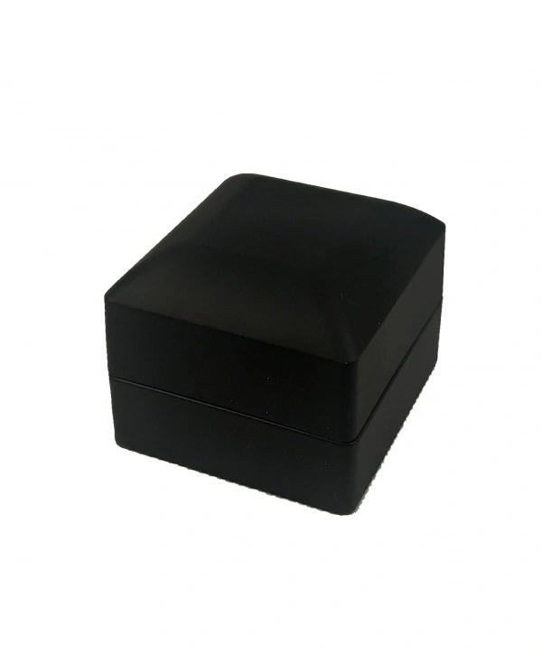 Işıklı Çift Alyans Kutusu Siyah