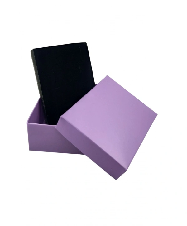 Lila Karton Kolye & Mini Set Kutusu 24 Lü Paket (İçi Süngerli)