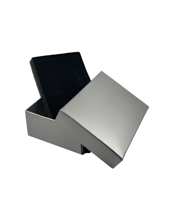 Gümüş Karton Kolye & Mini Set Kutusu 24 Lü Paket (İçi Süngerli)