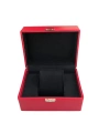 Tekli Basmalı Kilitli Lüx Deri Saat Kutusu (Dış kutulu)(Kırmızı)