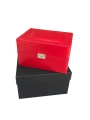 Tekli Basmalı Kilitli Lüx Deri Saat Kutusu (Dış kutulu)(Kırmızı)