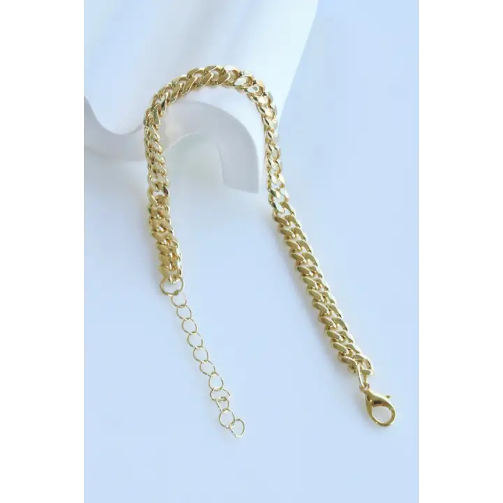 Wring Tasarım Kadın Çelik Bileklik Gold Kararmaz Renk Atmaz