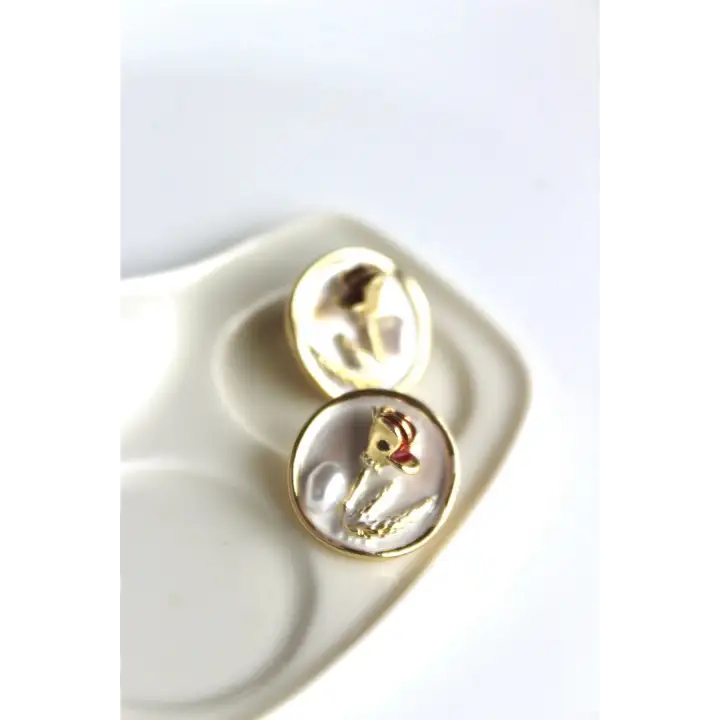 Vintage Kırmızı Gül Motifli 3d Tablo Tasarım Kadın Çelik Küpe Gold Kararmaz Renk Atmaz