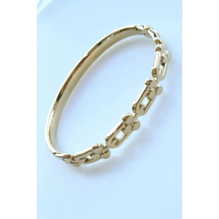 Çoklu Tifany Model Kelepçe Kadın Çelik Bileklik Gold Kararmaz Renk Atmaz