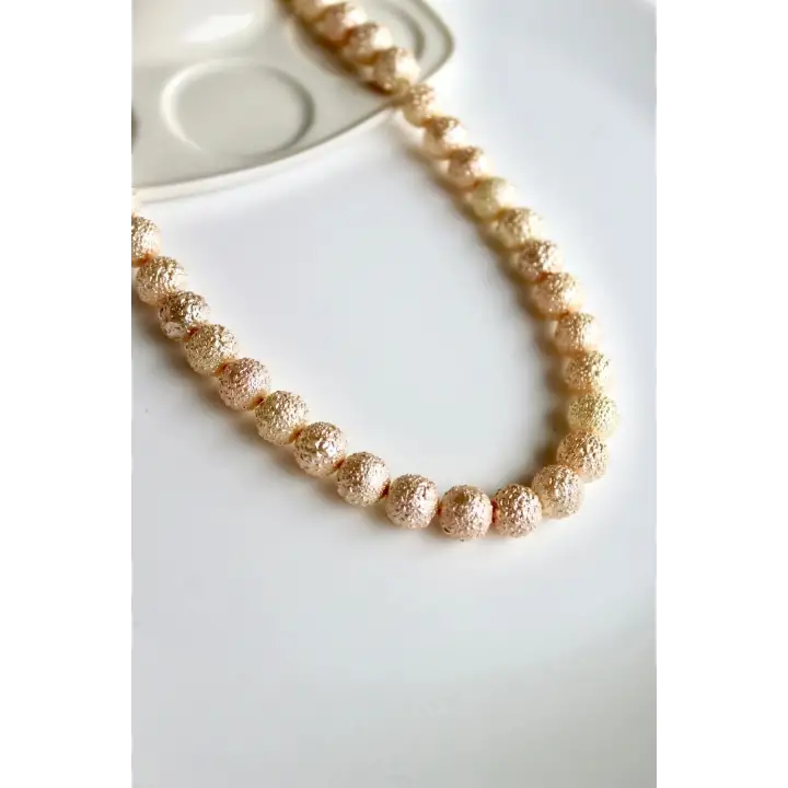 İnci Toplu Renkli Bijuteri Kadın Kolye Kararmaz Renk Atmaz