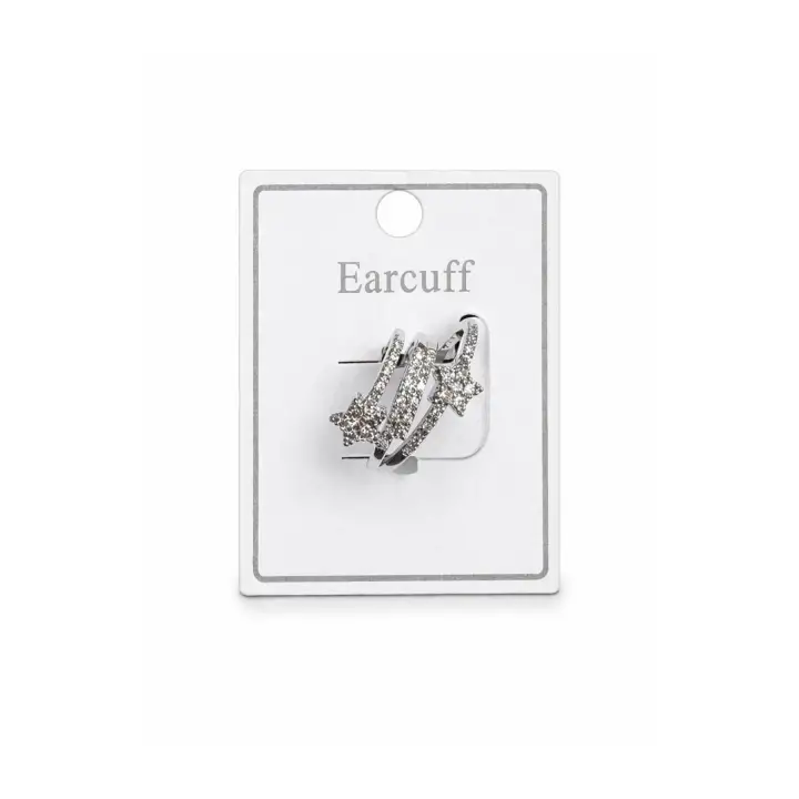 Çoklu Görünüm Zirkon Taşlı Yıldız Model Earcuff Kıkırdak Kıkırdak Küpe Gümüş Kararmaz Renk Atmaz