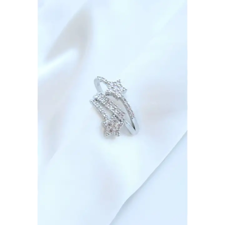 Çoklu Görünüm Zirkon Taşlı Yıldız Model Earcuff Kıkırdak Kıkırdak Küpe Gümüş Kararmaz Renk Atmaz