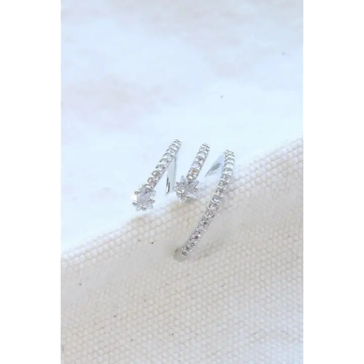 Çoklu Görünüm Zirkon Taşlı Model Earcuff Kıkırdak Kıkırdak Küpe Gümüş Kararmaz Renk Atmaz